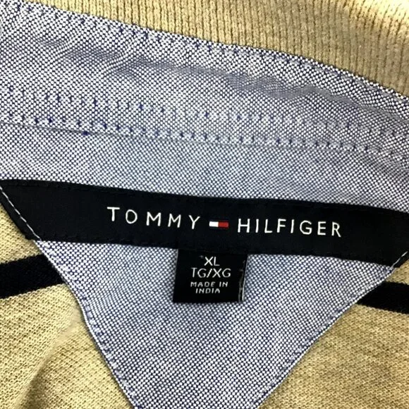 Tommy Hilfiger Striped Polo Collared Men’s Short Sleeves Shirt X-Large - Picture 2 of 12